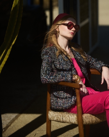 RAINBOW Channel Tweed Jacket